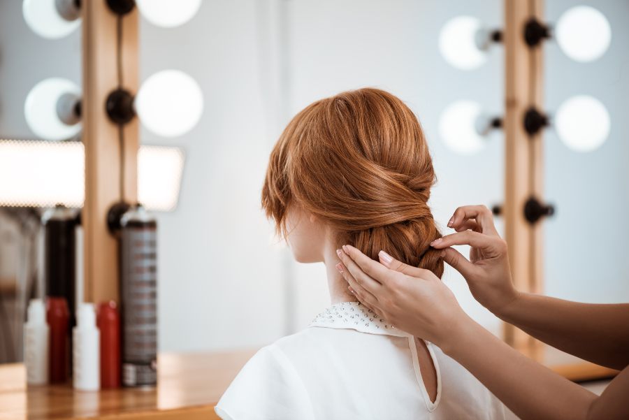 Woman in a Haircut & Blow Dry session